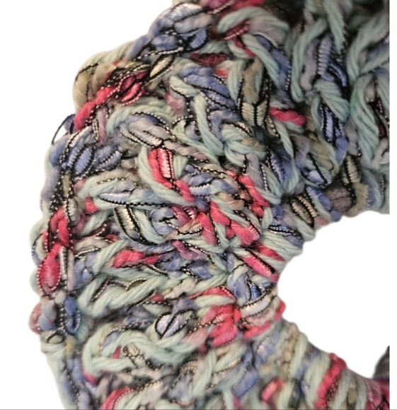 Hand Crafted Balletcore Scrunchie Cotton Wool Blend Textured RuffleKnit Hair Tie - Picture 9 of 17